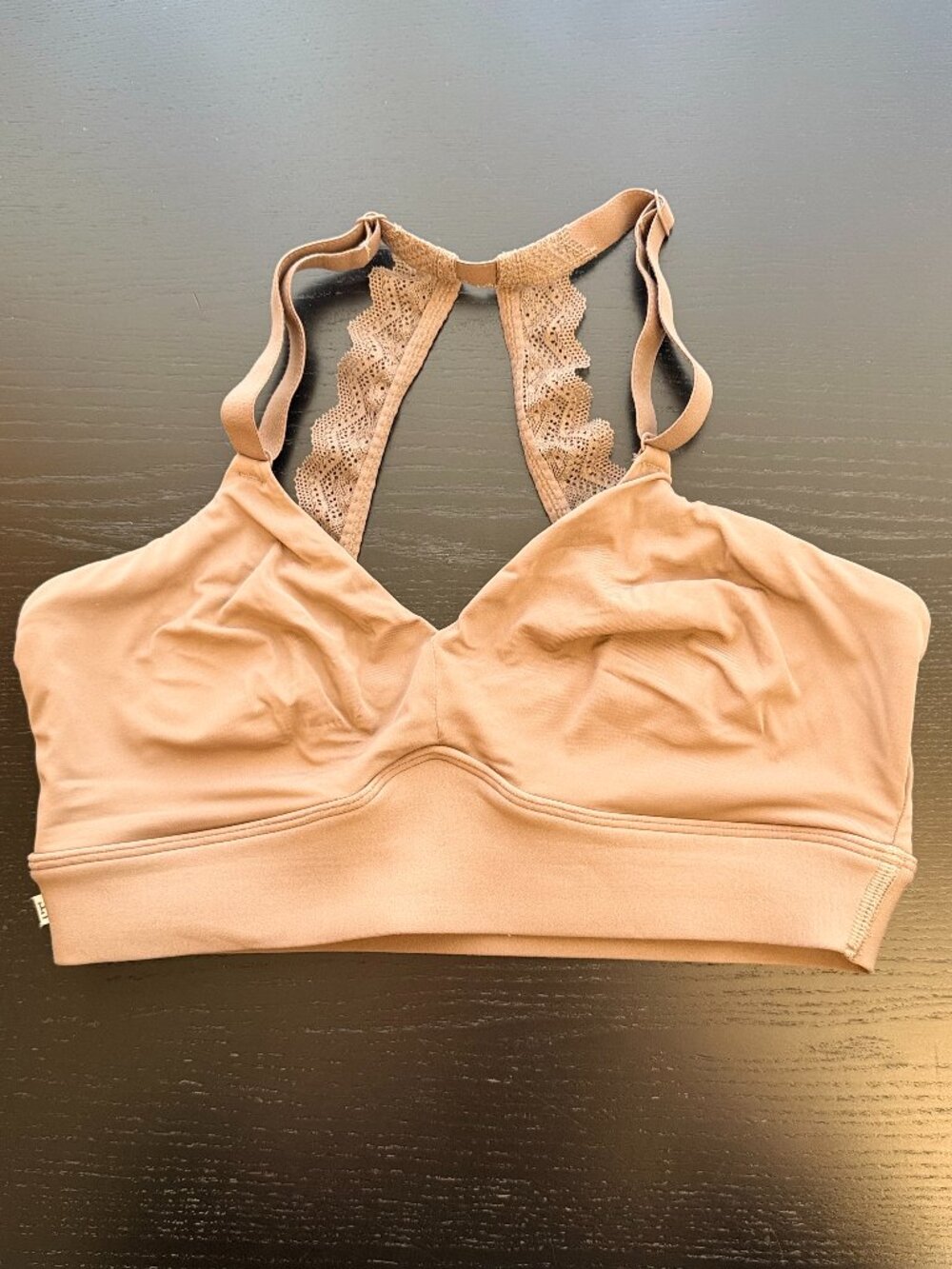 Large Harper Wilde Tan bralette w/ Lace back